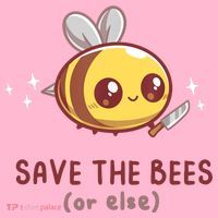 Save The Bees( Or Else) For Yellow Bees Funny Tee Coaster thumb 2
