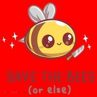 Save The Bees( Or Else) For Yellow Bees Funny Tee Santa Hat thumb 1