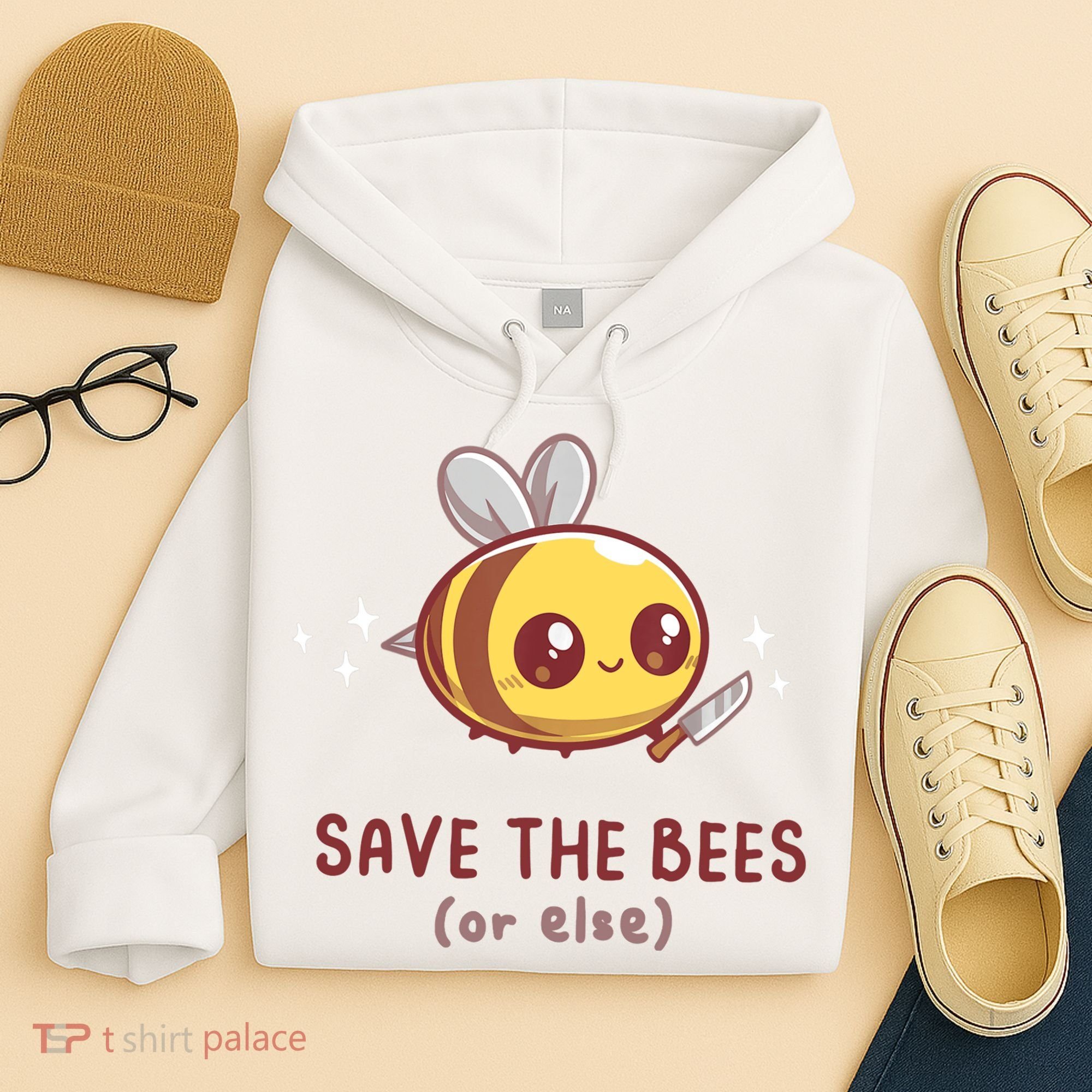 Save The Bees( Or Else) For Yellow Bees Funny Tee Hoodie