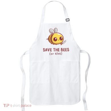 Save The Bees( Or Else) For Yellow Bees Funny Tee Apron