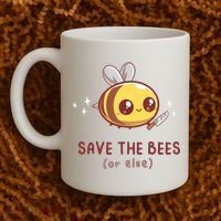 Save The Bees( Or Else) For Yellow Bees Funny Tee Coffee Mug thumb 2