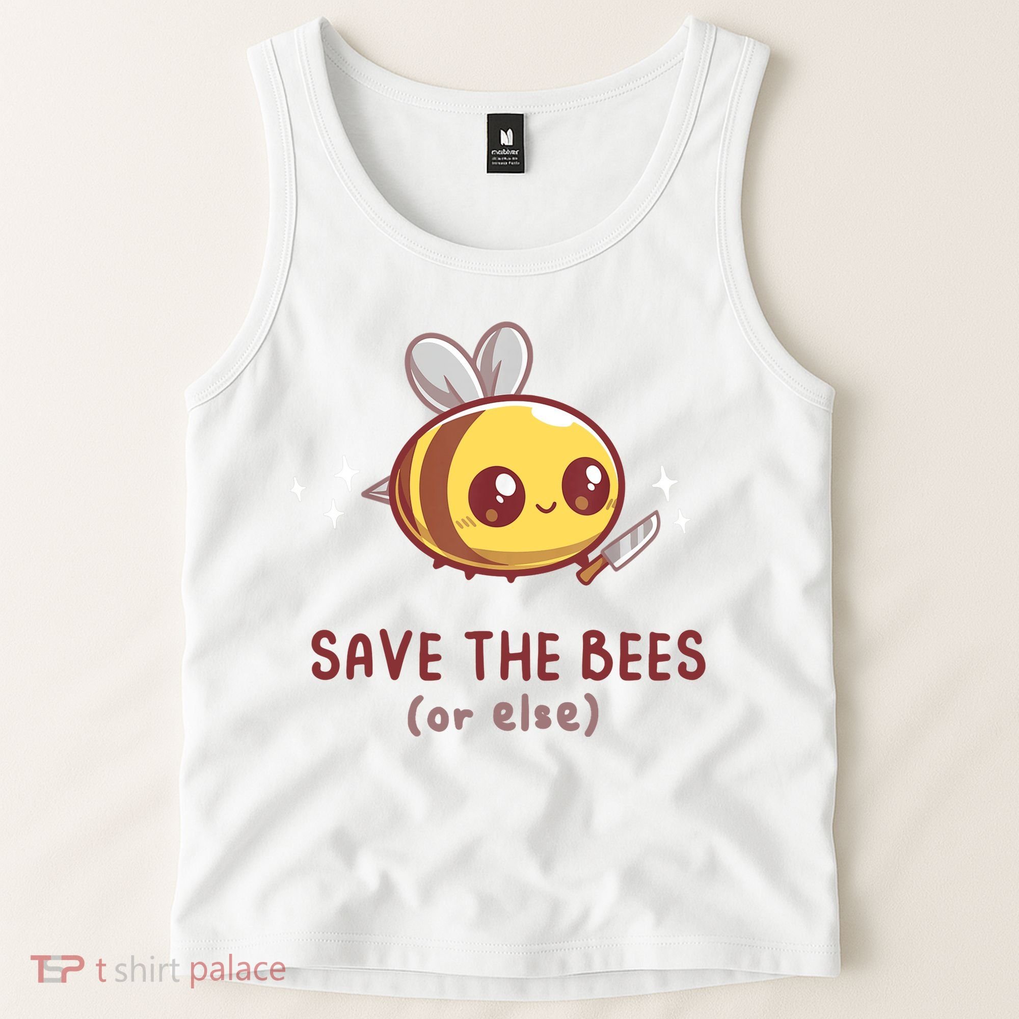 Save The Bees( Or Else) For Yellow Bees Funny Tee Tank Top
