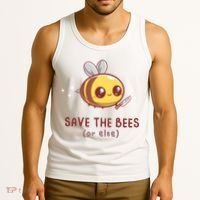 Save The Bees( Or Else) For Yellow Bees Funny Tee Tank Top thumb 3