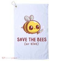 Save The Bees( Or Else) For Yellow Bees Funny Tee Golf Towel thumb 0