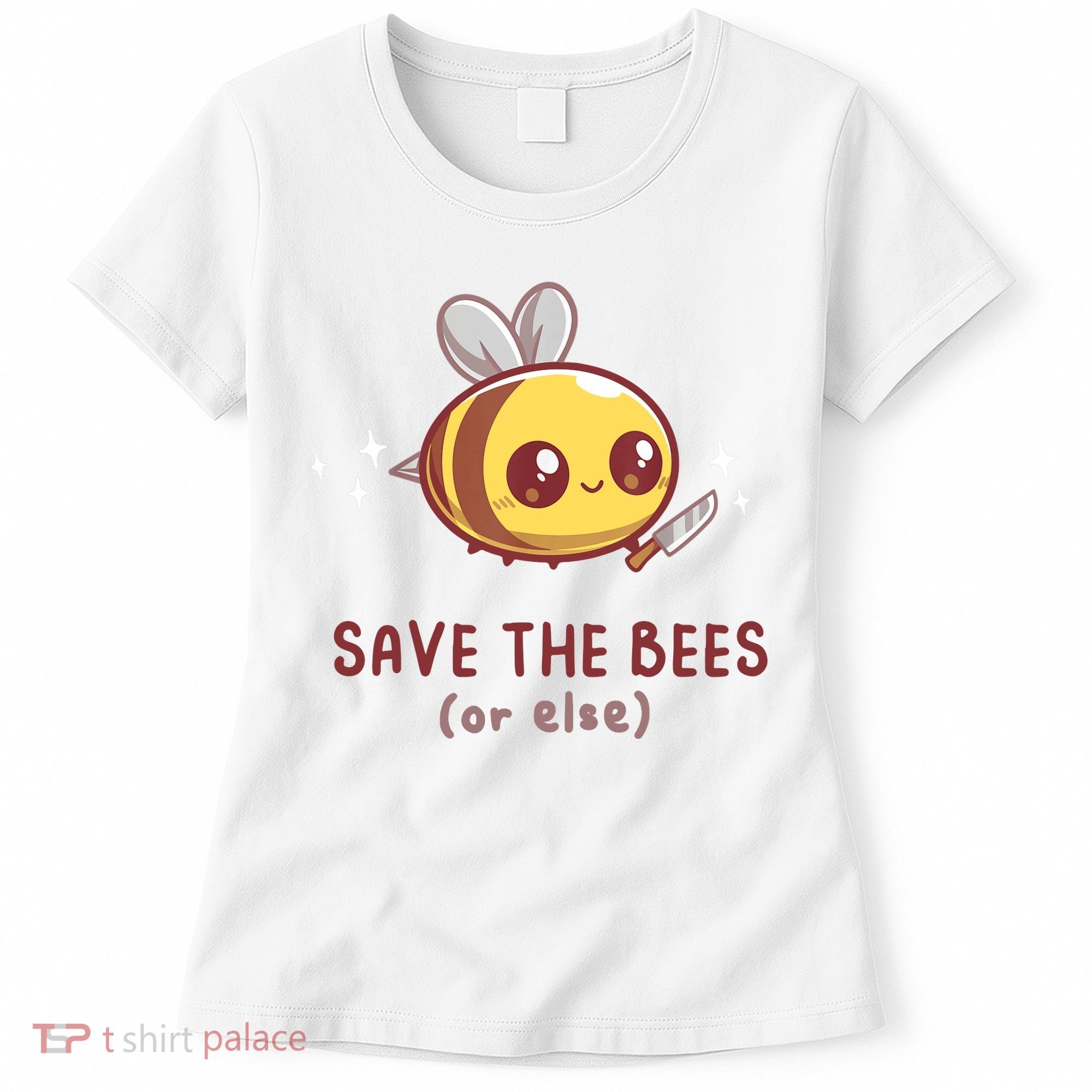 Save The Bees( Or Else) For Yellow Bees Funny Tee Women's T-Shirt