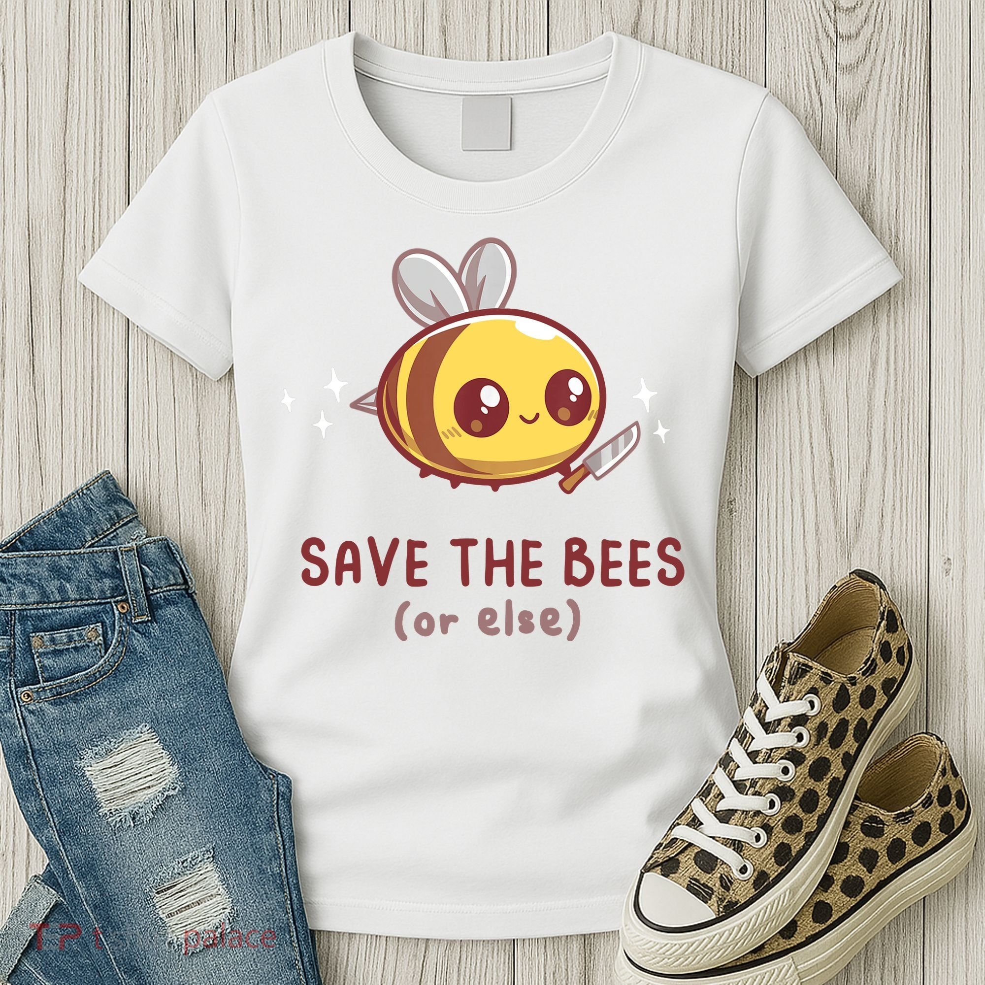 Save The Bees( Or Else) For Yellow Bees Funny Tee Women's T-Shirt