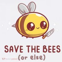 Save The Bees( Or Else) For Yellow Bees Funny Tee Kids Long Sleeve Shirt thumb 2