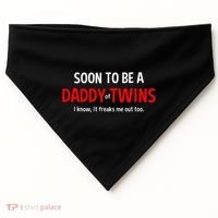 Soon To Be A Daddy Of Twins Expecting Father USA-Made Doggie Bandana thumb 0