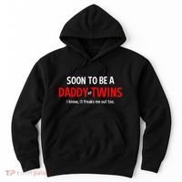 Soon To Be A Daddy Of Twins Expecting Father Hoodie thumb 0