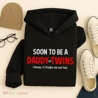 Soon To Be A Daddy Of Twins Expecting Father Hoodie thumb 4