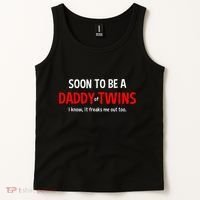 Soon To Be A Daddy Of Twins Expecting Father Tank Top thumb 2