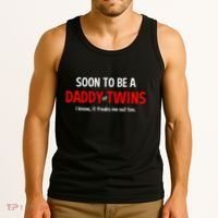 Soon To Be A Daddy Of Twins Expecting Father Tank Top thumb 3