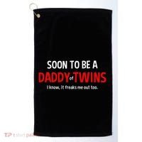 Soon To Be A Daddy Of Twins Expecting Father Golf Towel thumb 0