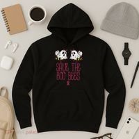 Save The Boobees Boo Bees Breast Cancer Halloween Hoodie thumb 3