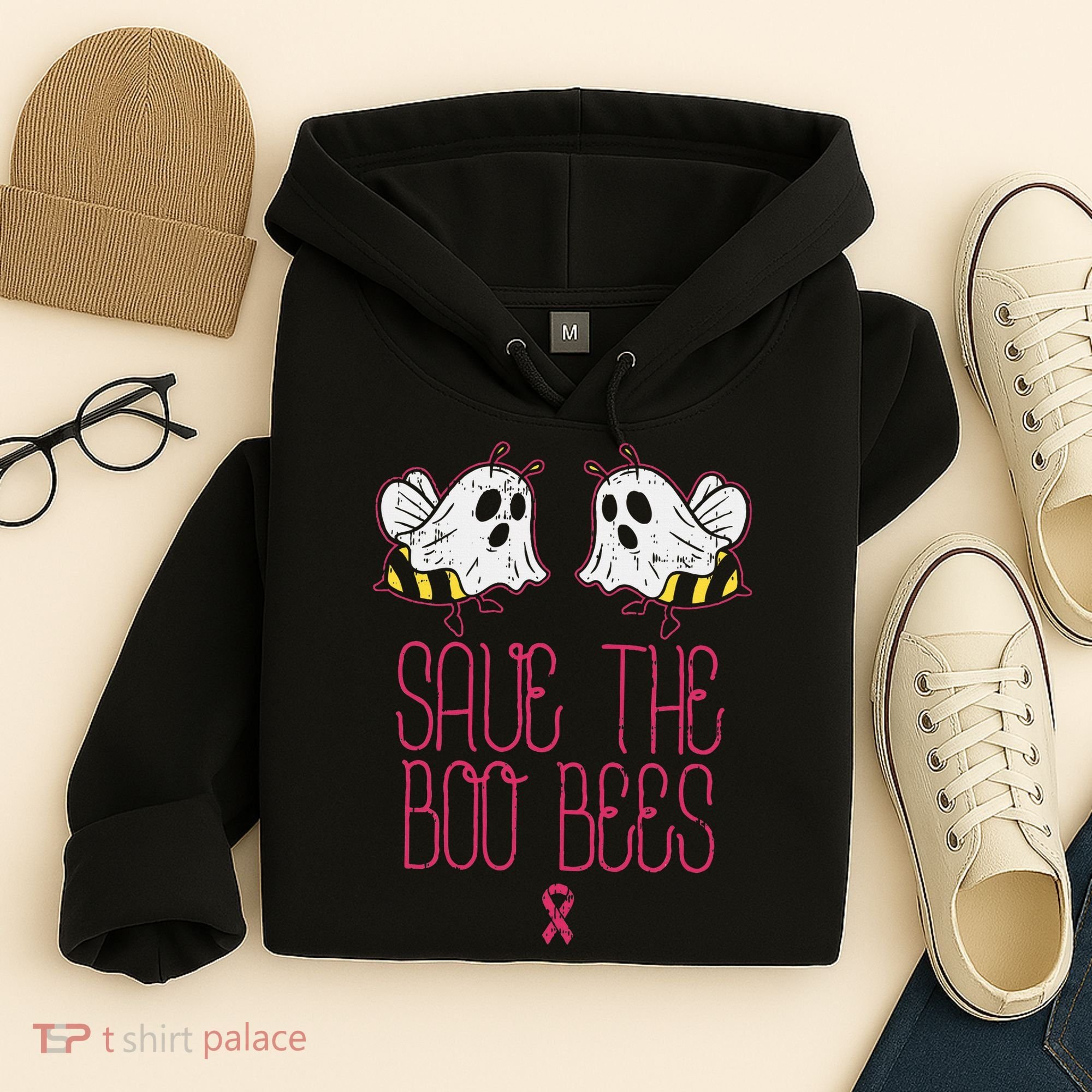 Save The Boobees Boo Bees Breast Cancer Halloween Hoodie