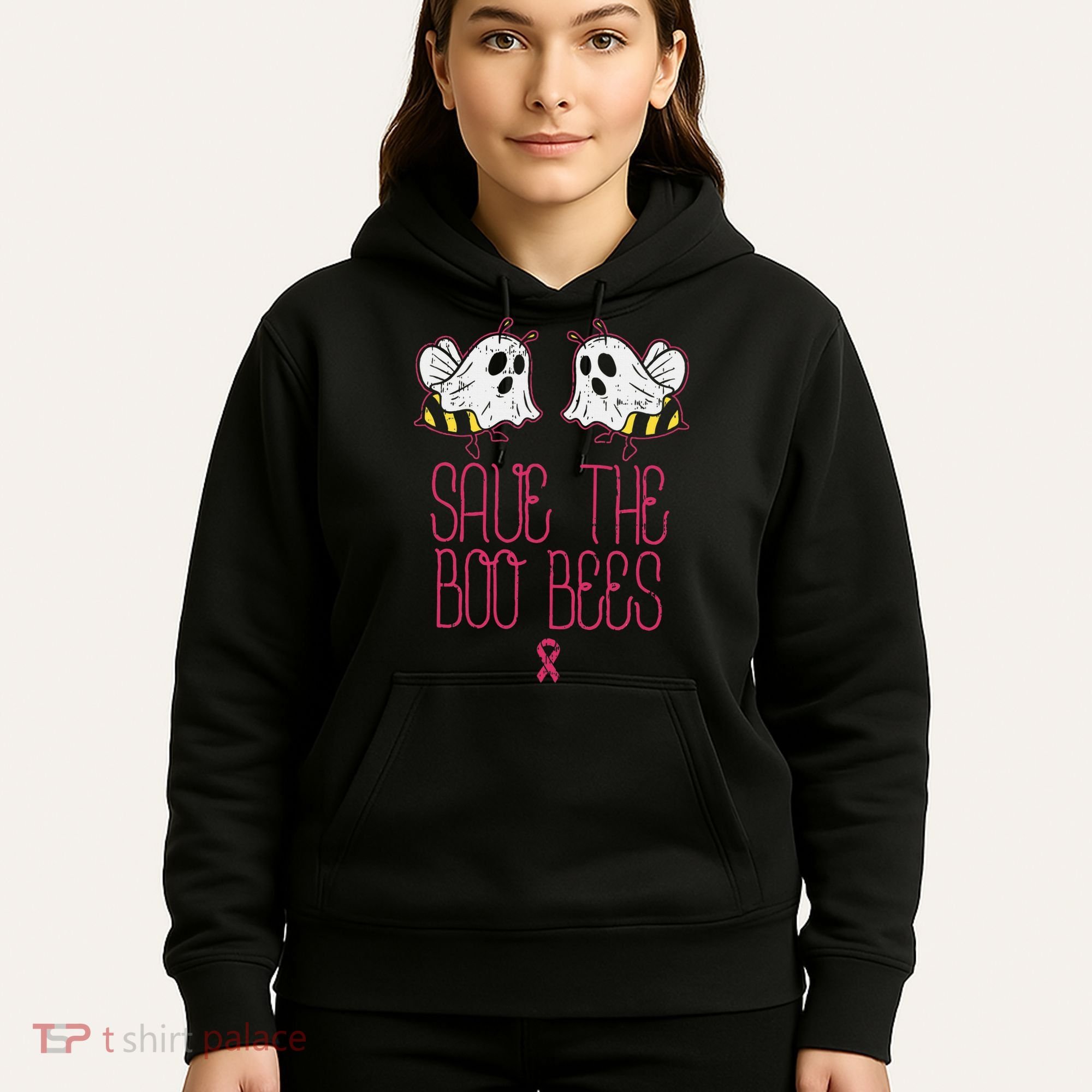Save The Boobees Boo Bees Breast Cancer Halloween Hoodie