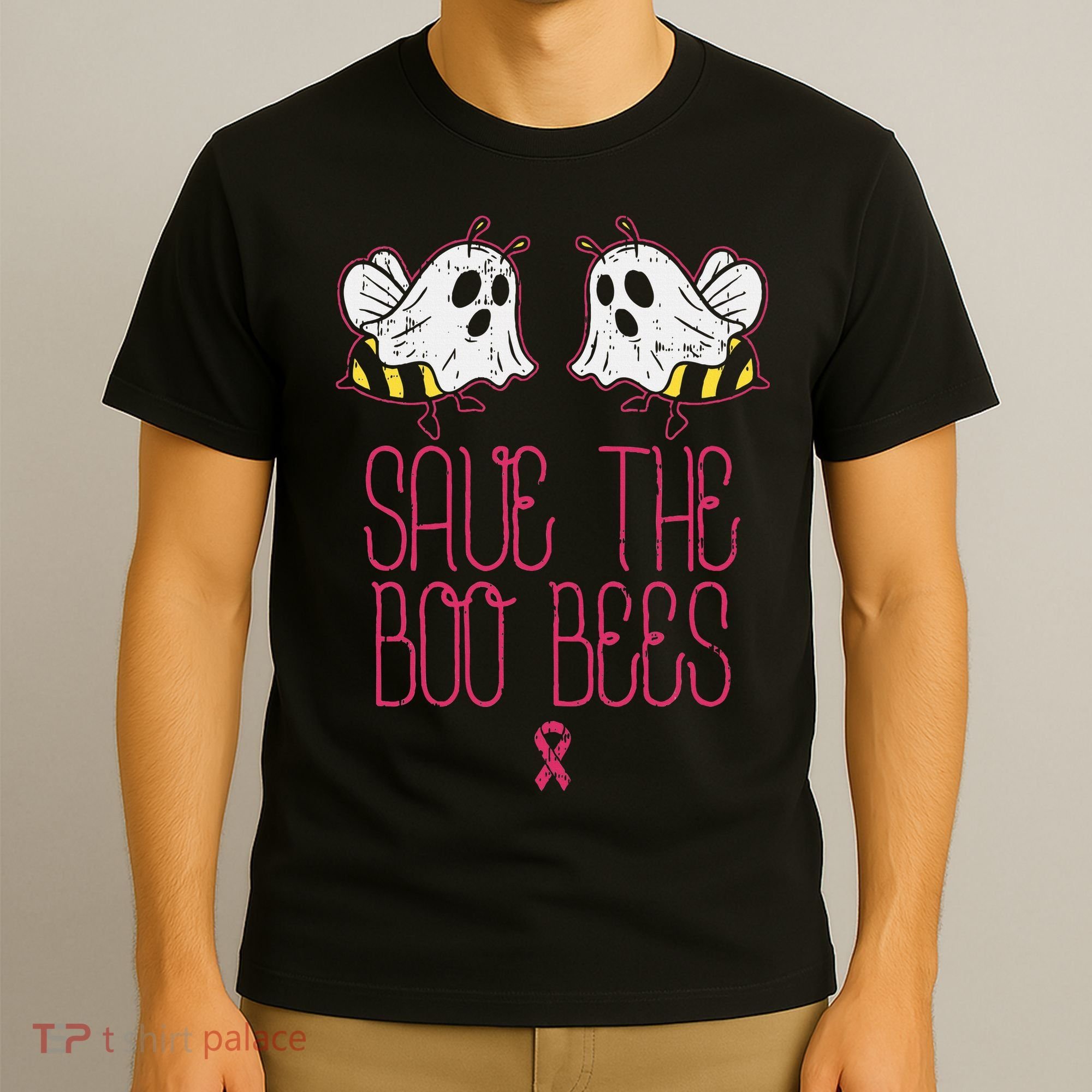 Save The Boobees Boo Bees Breast Cancer Halloween T-Shirt