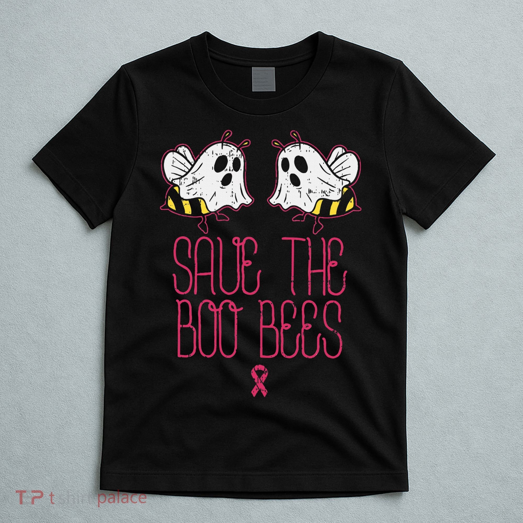 Save The Boobees Boo Bees Breast Cancer Halloween T-Shirt
