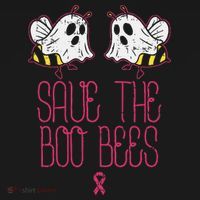 Save The Boobees Boo Bees Breast Cancer Halloween T-Shirt thumb 7