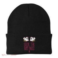 Save The Boobees Boo Bees Breast Cancer Halloween Beanie thumb 0
