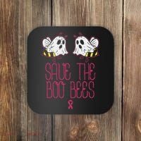 Save The Boobees Boo Bees Breast Cancer Halloween Coaster thumb 0