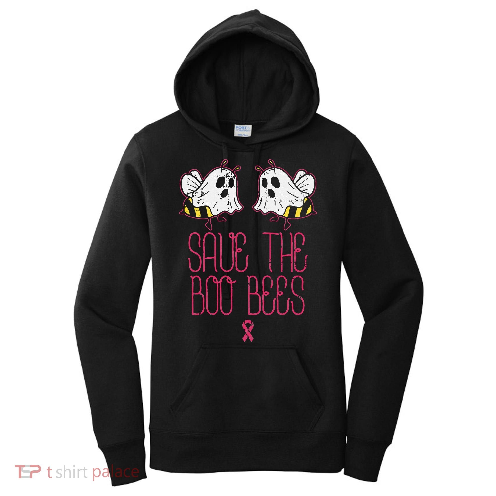 Save The Boobees Boo Bees Breast Cancer Halloween Women's Hoodie