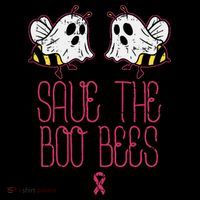Save The Boobees Boo Bees Breast Cancer Halloween Women's Hoodie thumb 2