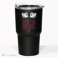 Save The Boobees Boo Bees Breast Cancer Halloween Tumbler thumb 0
