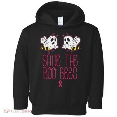 Save The Boobees Boo Bees Breast Cancer Halloween Toddler Hoodie