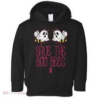 Save The Boobees Boo Bees Breast Cancer Halloween Toddler Hoodie thumb 0