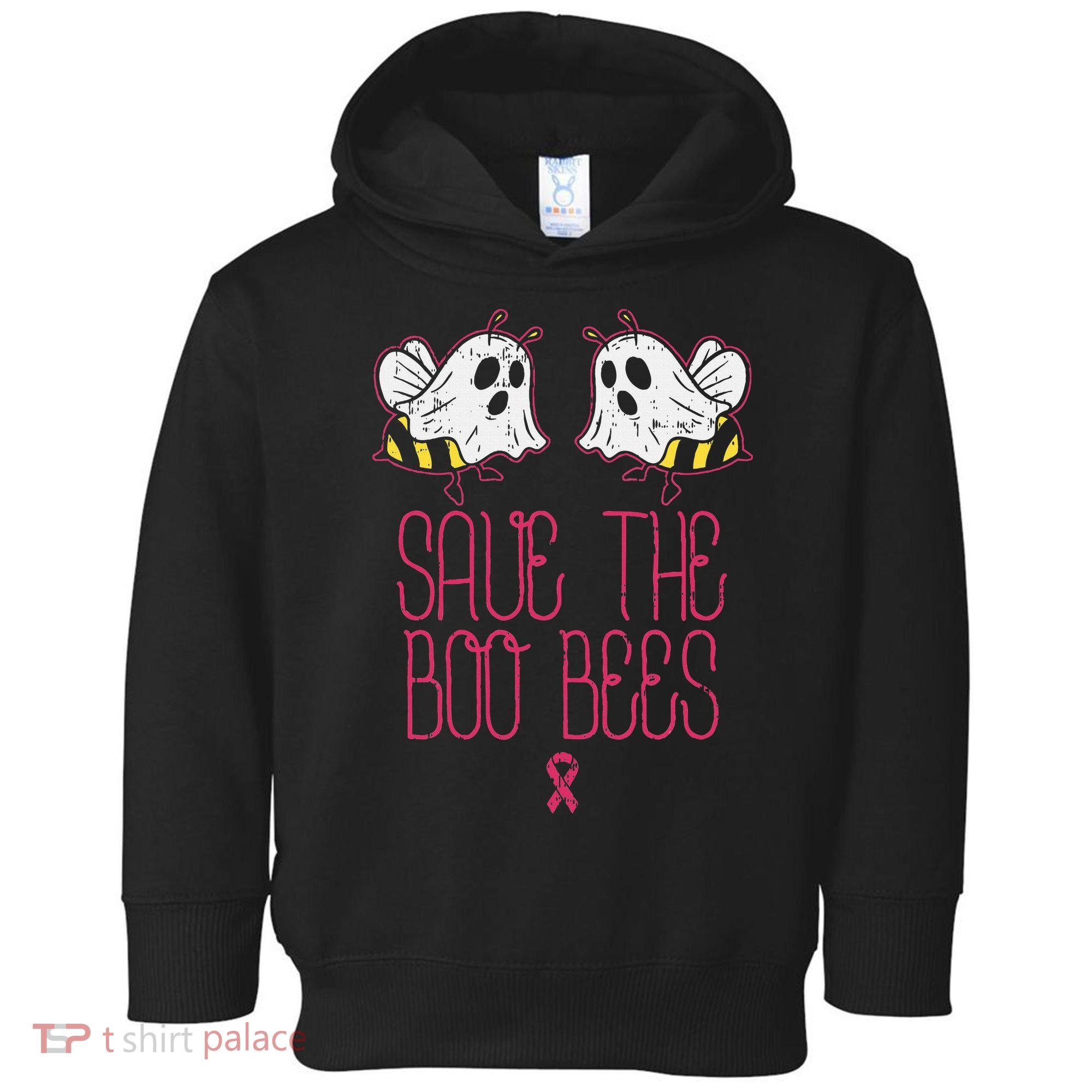 Save The Boobees Boo Bees Breast Cancer Halloween Toddler Hoodie