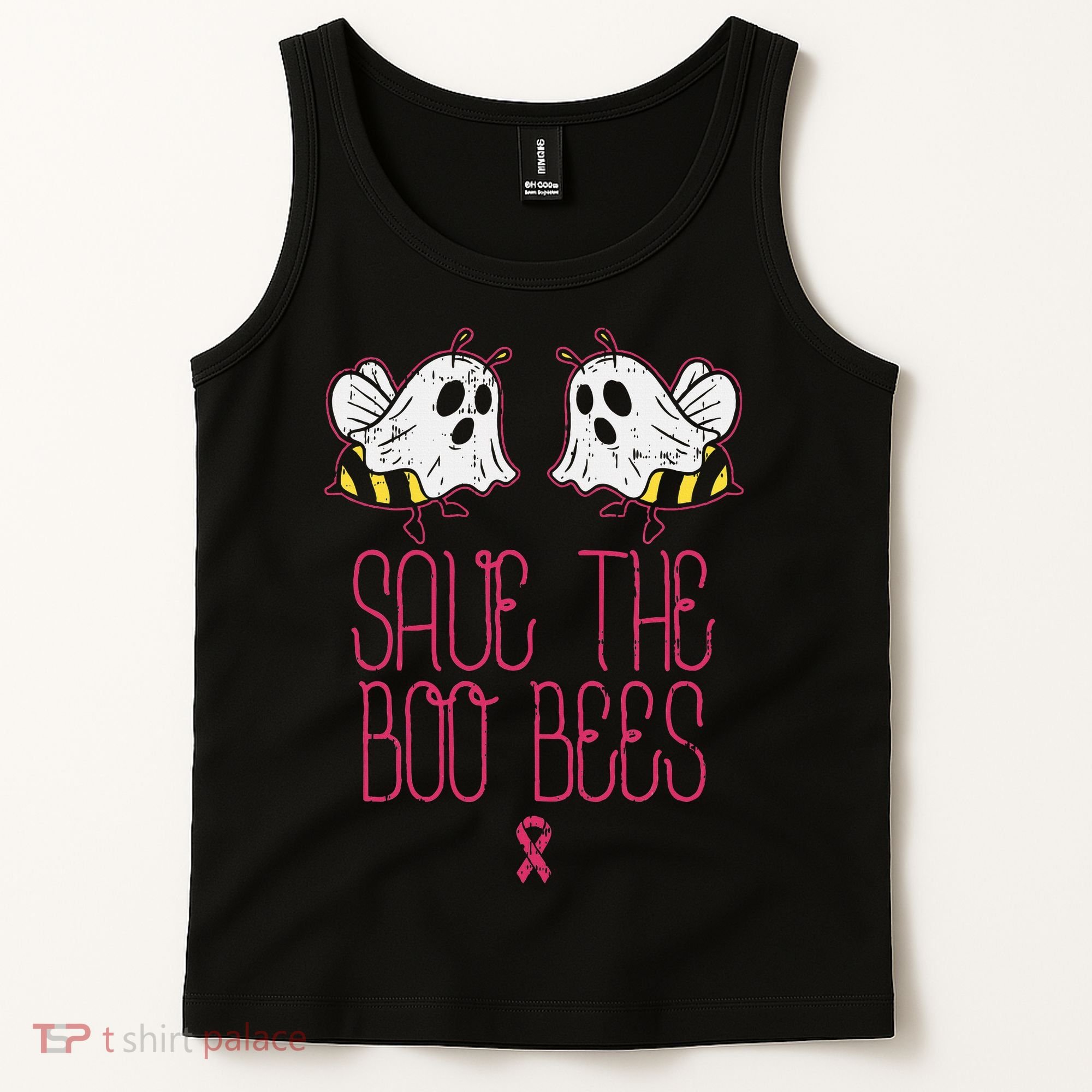 Save The Boobees Boo Bees Breast Cancer Halloween Tank Top
