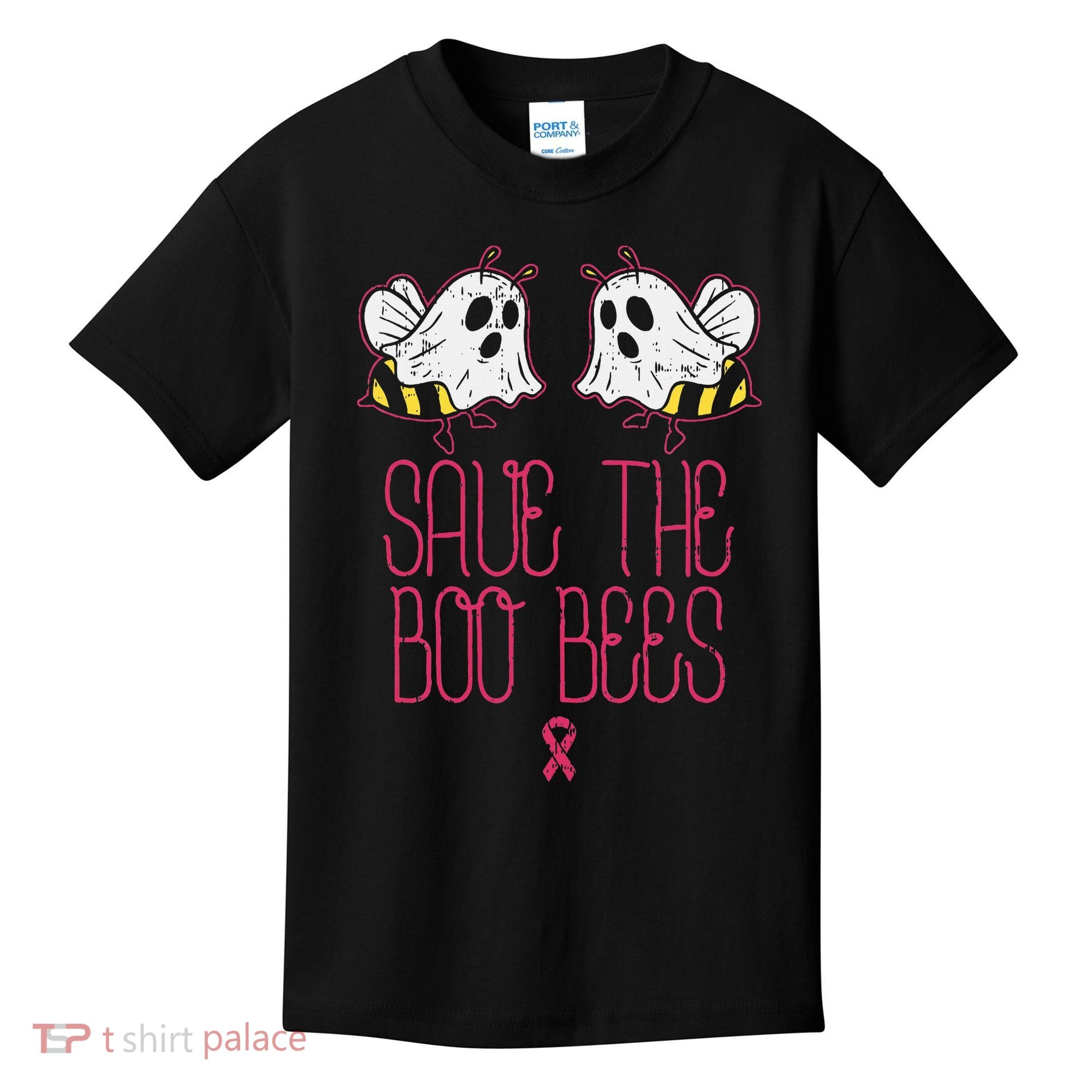 Save The Boobees Boo Bees Breast Cancer Halloween Kids T-Shirt