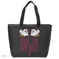 Save The Boobees Boo Bees Breast Cancer Halloween Tote Bag thumb 0