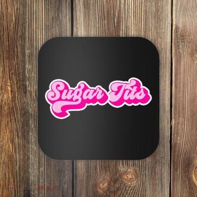 Sugar Tits Bubblegum Pink Coaster