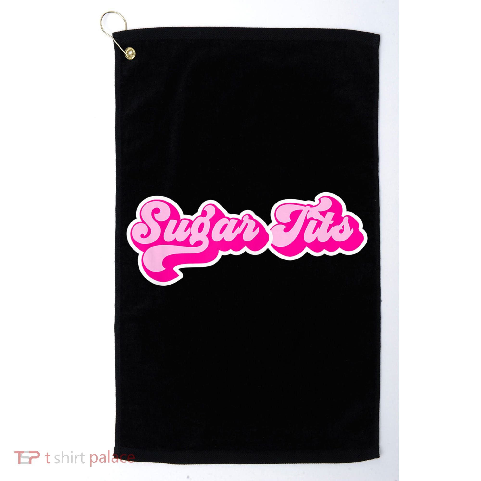 Sugar Tits Bubblegum Pink Golf Towel