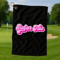 Sugar Tits Bubblegum Pink Golf Towel thumb 1
