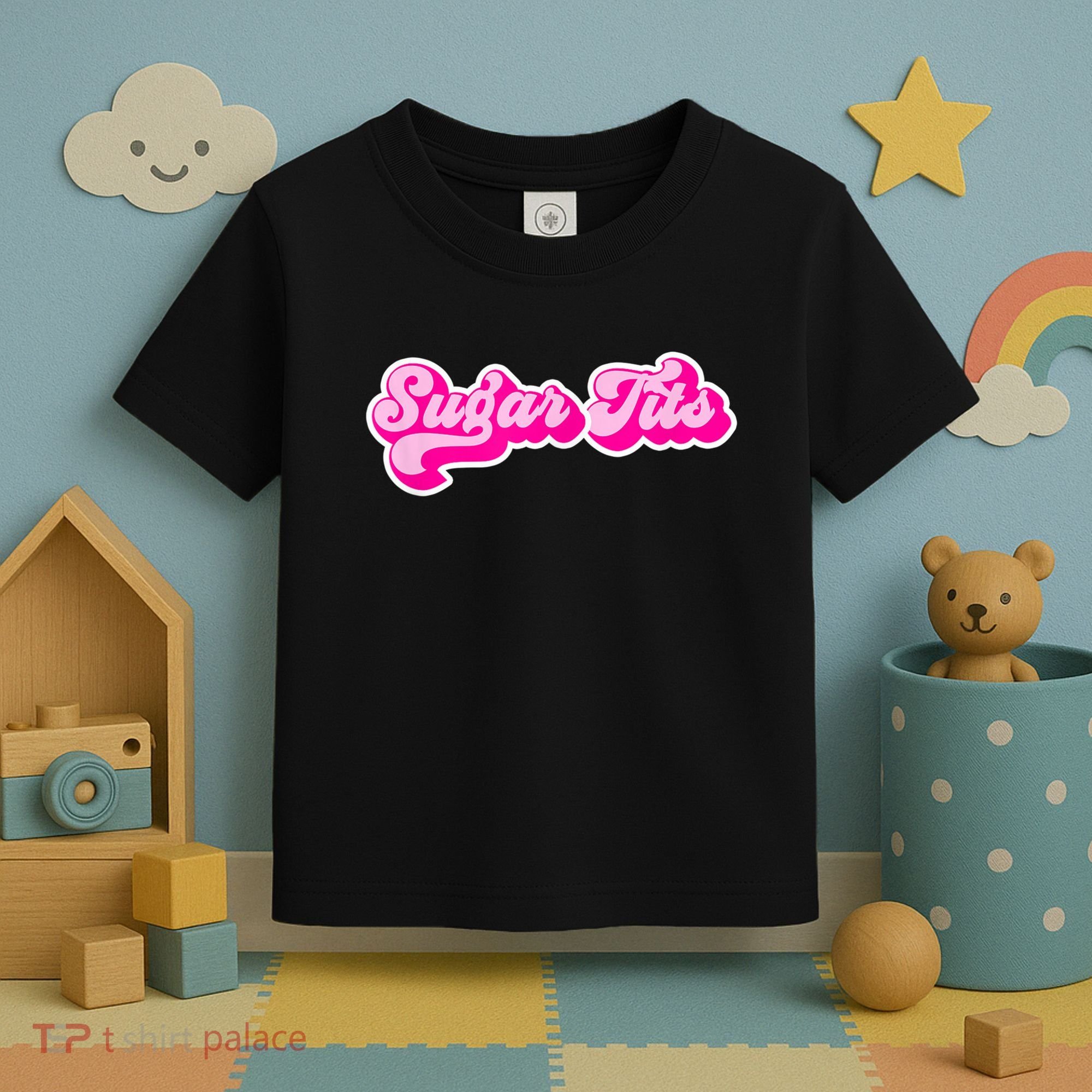 Sugar Tits Bubblegum Pink Toddler T-Shirt
