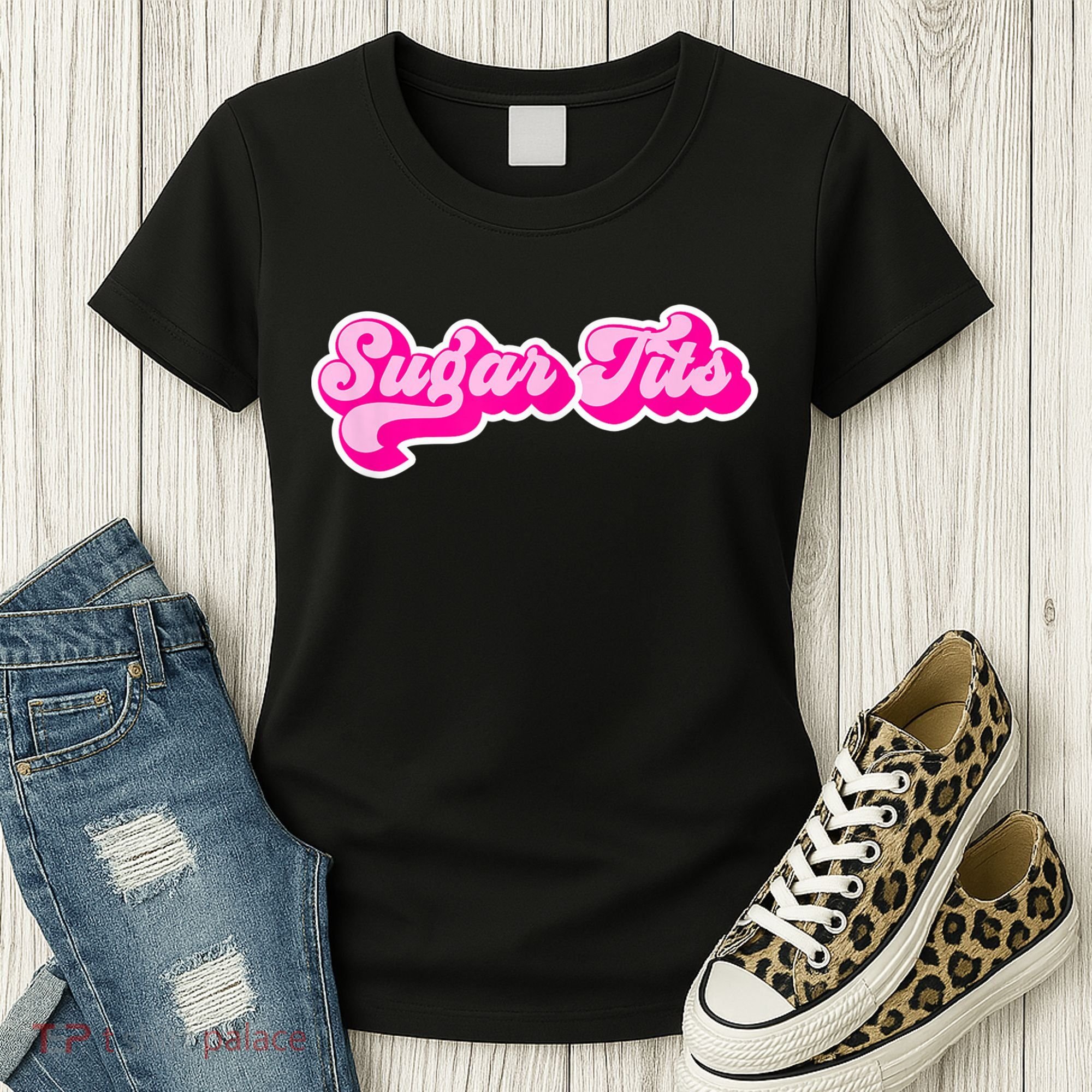 Sugar Tits Bubblegum Pink Women's T-Shirt