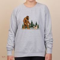 Shih Tzu Bigfoot Dog Walking Dog Mom Dad Women's Sweatshirt thumb 0