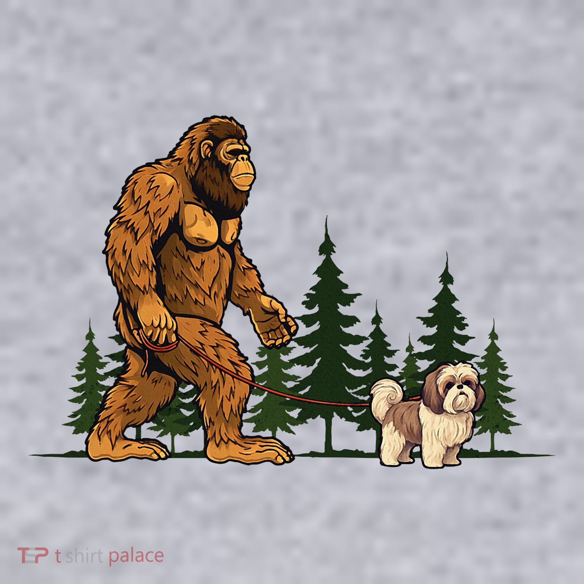 Shih Tzu Bigfoot Dog Walking Dog Mom Dad Women's Sweatshirt