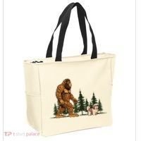 Shih Tzu Bigfoot Dog Walking Dog Mom Dad Tote Bag thumb 2