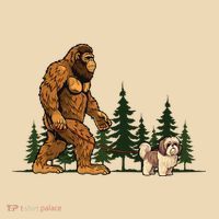 Shih Tzu Bigfoot Dog Walking Dog Mom Dad Tote Bag thumb 4