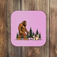Shih Tzu Bigfoot Dog Walking Dog Mom Dad Coaster thumb 0