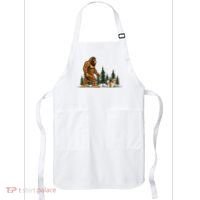 Shih Tzu Bigfoot Dog Walking Dog Mom Dad Apron thumb 0