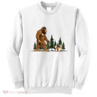 Shih Tzu Bigfoot Dog Walking Dog Mom Dad Sweatshirt thumb 0