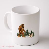Shih Tzu Bigfoot Dog Walking Dog Mom Dad Coffee Mug thumb 0