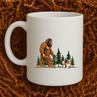 Shih Tzu Bigfoot Dog Walking Dog Mom Dad Coffee Mug thumb 2