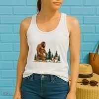 Shih Tzu Bigfoot Dog Walking Dog Mom Dad Women's Tank Top thumb 2