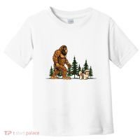 Shih Tzu Bigfoot Dog Walking Dog Mom Dad Toddler T-Shirt thumb 0